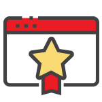 non-profit browser window with a gold star bookmark and a red tab